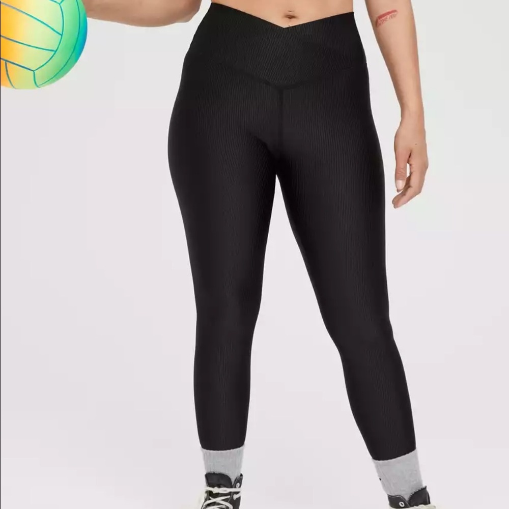 Aerie Offline Real Me RIBBED Crossover legging